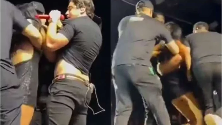 Assanhada! Fã invade palco, morde Natanzinho e causa caos em show