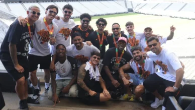 Corinthians comemora título da Copa do Brasil na Neo Química Arena