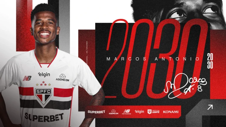 São Paulo anuncia renovação, e Marcos Antonio celebra: “Muito feliz”