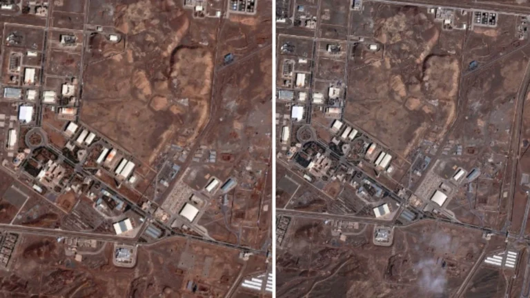 Imagens mostram antes e depois de ataque em instalações nucleares iranianas