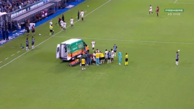 Imagens fortes: Marlon sofre grave fratura em Grêmio x Vitória