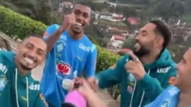 Paquetá provoca Rayan após disputa de pipa na Seleção Brasileira; veja