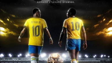 Post do Santos com Neymar e Pelé gera críticas nas redes sociais