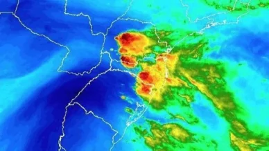 Região sul é atingida por ciclone extratropical; ventos de 90 km/h