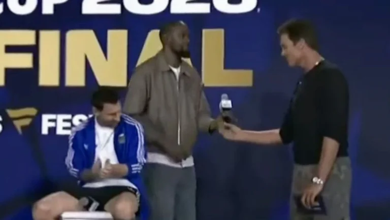 Kevin Durant ignora Lionel Messi em evento antes da final da Copa; veja