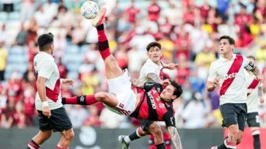 Flamengo reage, mas fica no empate com o River Plate em amistoso