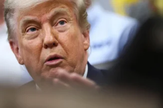 Trump diz que seu avião correu 